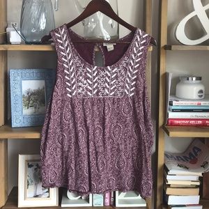 Lucky embroidered tank